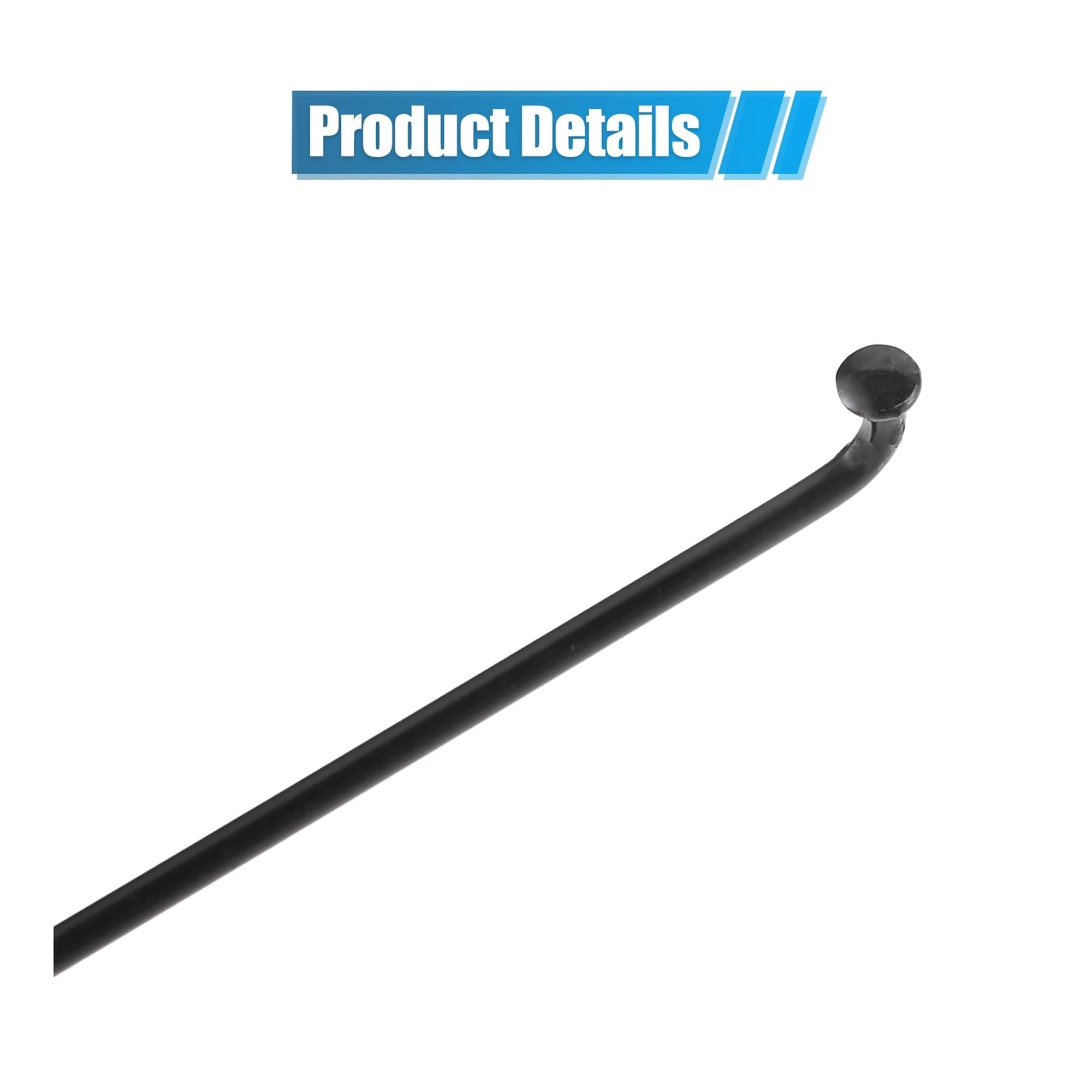Stalowe szprychy rowerowe, Szprychy Rowerowe 36szt. 14G J Bend Stalowe 78-305mm Czarne Srebrne Z Nyplami
