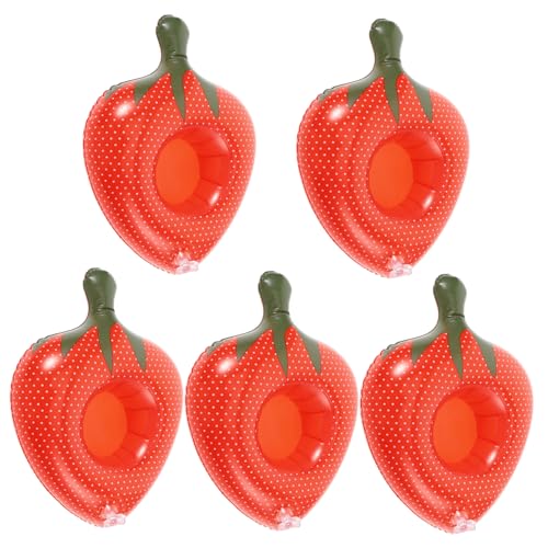 CIYODO 5piezas Flotadores Inflables De PVC Forma De Soporte para Bebidas Agua o Piscina