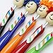 12 Pieces Mop for Head Shaped Multi-Functional & Ballpoint Pen Compatitable with for for Kids