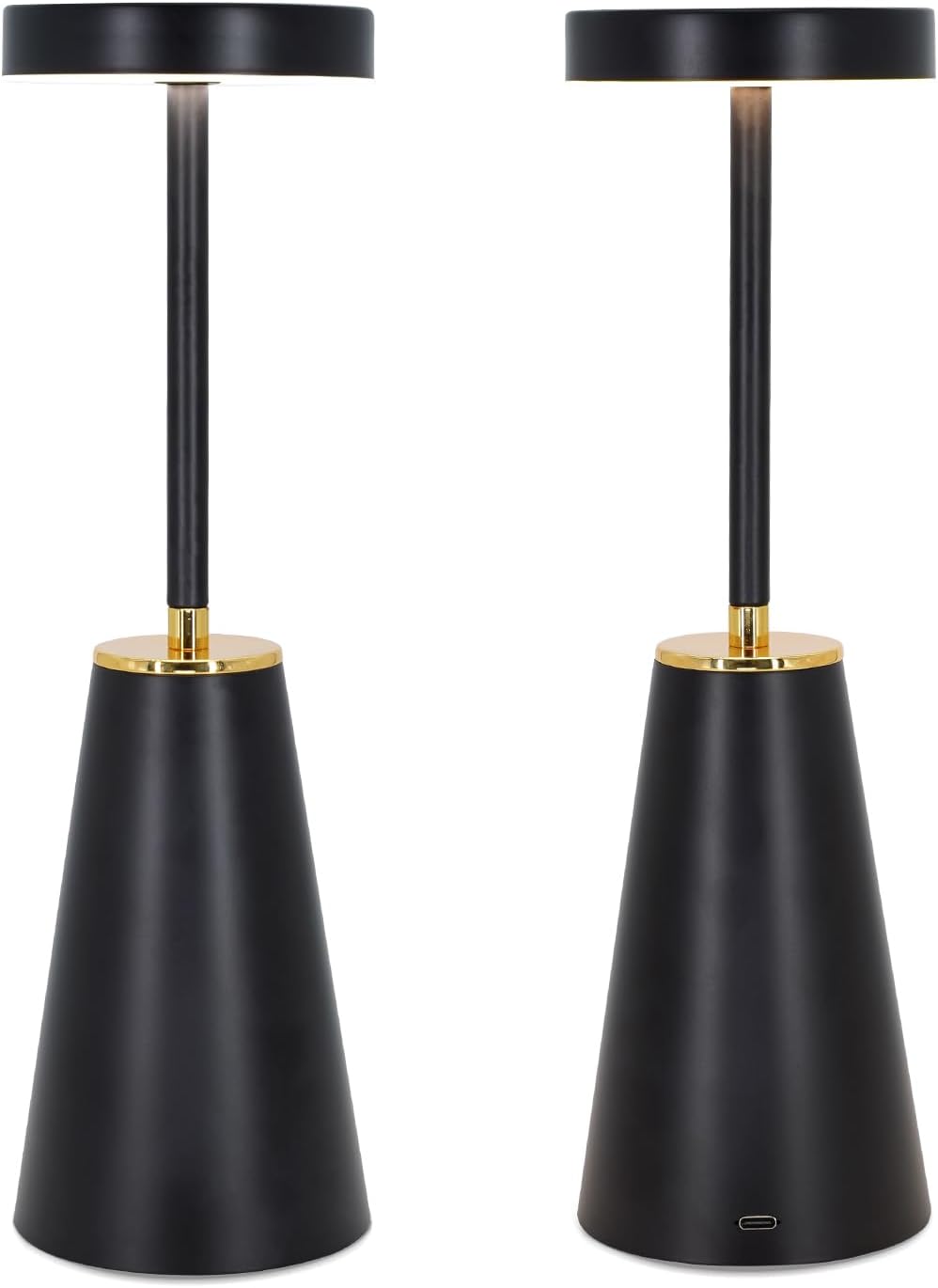 Touch Desk Lamps for Bedroom, Cordless Table Lamps for Nightstand with USB Rechargeable Battery, Dimmable Bedside Lamps Set of 2 & LED Desk Light for Bar Cafe Camping Office Living Room Outdoor