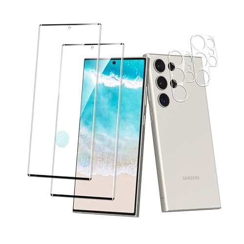 2 Stück Anti-Fingerprint Panzerfolie für Samsung Galaxy S23 Ultra Panzerglas,Anti-Staub Folie für Schutzfolie Samsung S2...