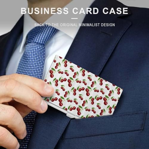 Fresh Cherries Business Card Holder Slim Credit Case Pocket Name Case Wallet for Men Women3