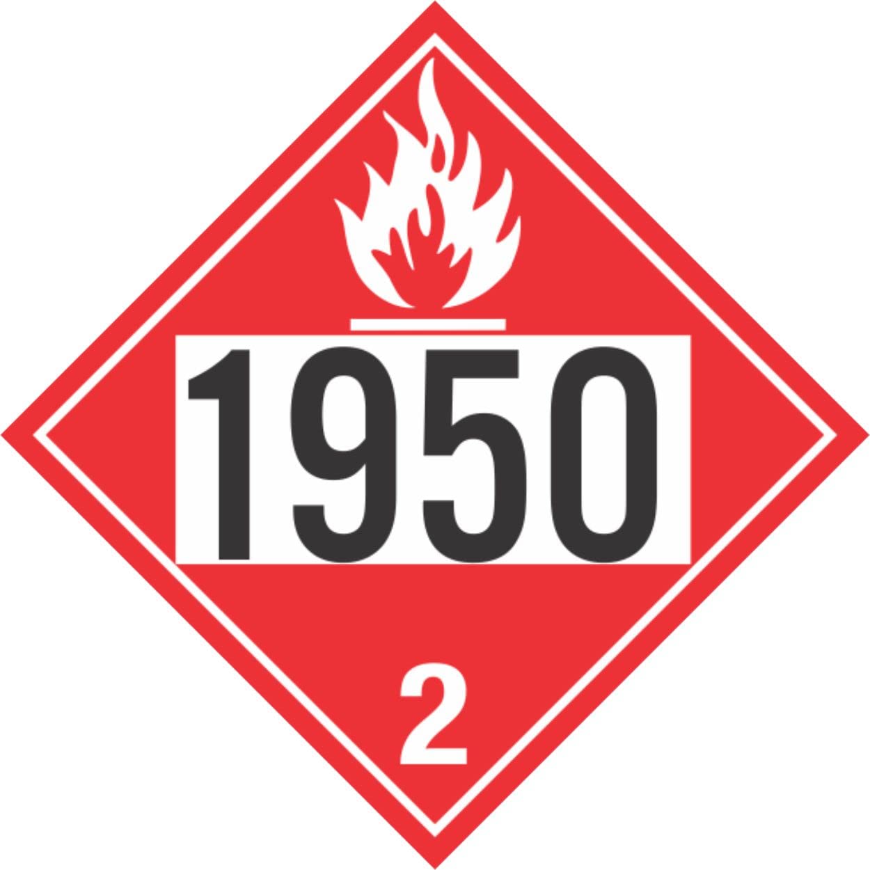 Amazon.com: GC Labels-P304c1950, Flammable Gas Class 2.1 UN1950 ...
