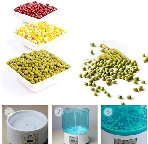 Machine Automatique à germes de Haricots, germoir à 3 étages avec Panneau de contrôle Intelligent et Plaque de Pression, arrosage à 360 degrés et système d'arrosage Automatique