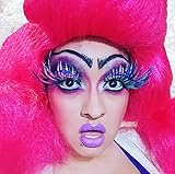 Holographic Feathered Eyelashes, Huge Eyelashes, Drag Lashes