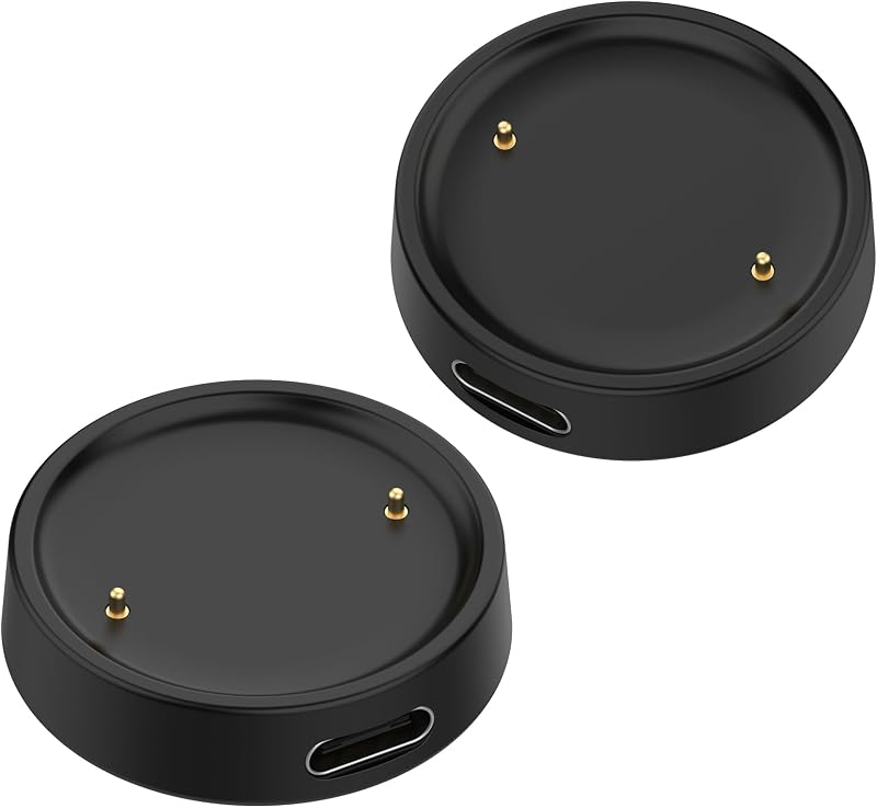 Paquete de 2 bases de carga compatibles con Amazfit Bip 6/Active 2 Square/Active 2 Sport Smart Watch Fitness Tracker cargador accesorios sin cable