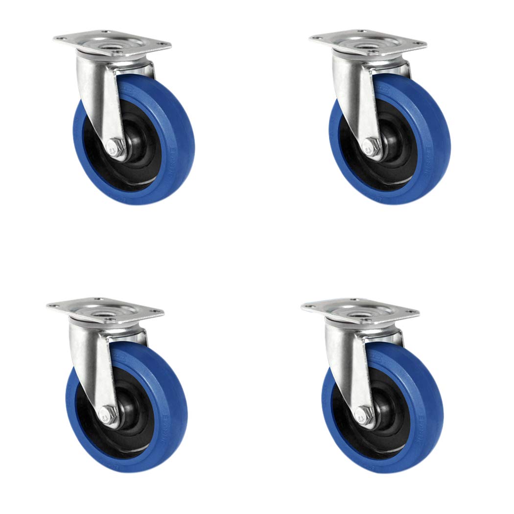 CASCOO Lenkrollen Set 4 Stück - Transportrollen 100 Mm Durchmesser, Traglast 450 Kg