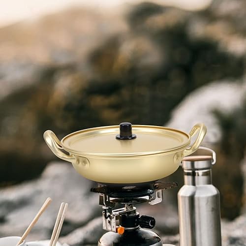 Miniatura 6 de Operitacx Ramen Pot - Olla coreana de fideos de aleación de aluminio con tapa, olla de 7.9in para cocinar sopa, pasta y guiso