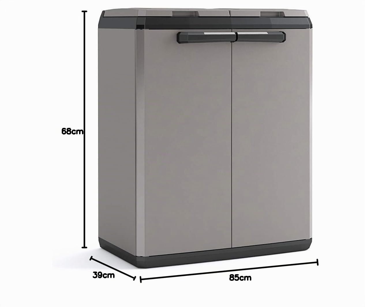 KETER | Poubelles de tri BASIC 68x39x85 Gris