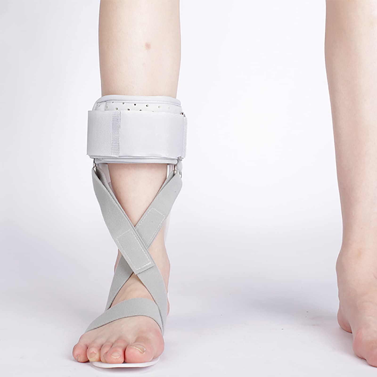 Genérico Soporte ortopédico Ajustable para Tobillo y pie para la recuperación de pie caído, Fascitis Plantar y tendinitis de Aquiles (Izquierdo Derecho)