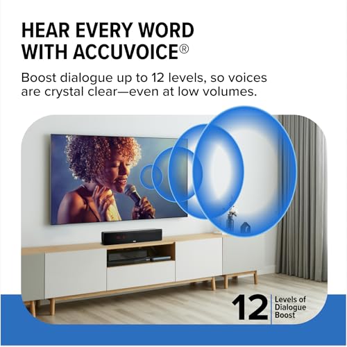 Zvox 400155X Dialogue Clarifying Sound Bar With Patented Hearing Technology - Accuvoice Tv Sound Bar With Twelve Levels Of Voice Boost - Home Theater Audio Tv Speakers Soundbar thumb #3