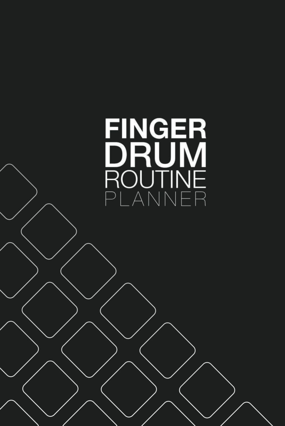 Finger Drumming Routine Planner noir avec layouts de pads personnalisables