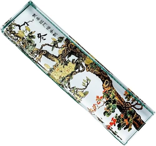 AZIEBAY (2個)ペーパーウェイト、クリスタルガラス素材、透明な書道ツール、かわいい文房具、デスクトップの装飾、実用的