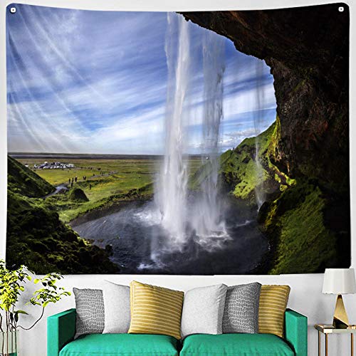 YYZCM Tapisserie Decoration Murale Poster Cascade Tapisserie, Drap, Coverlet Plage Fiche, Décoration de Chambre-S/95x73cm Cover