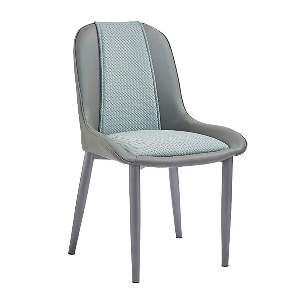 SJIALEN 1 Pcs Modern Kitchen Dining Chairs, PU Leather Woven Backrest Chairs Living Room Side Chairs Lounge Counter Chairs Kitchen Chair (Color : Green)