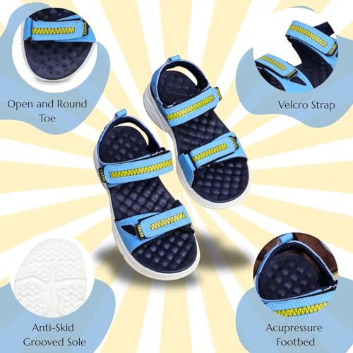 Image of TRASE Casual Sandals For Kids With Adjustable Straps | Flexible And Comfortable Kids Footwear | Trendy And Stylish Boys And Girls Sandals Ideal For Everyday Use