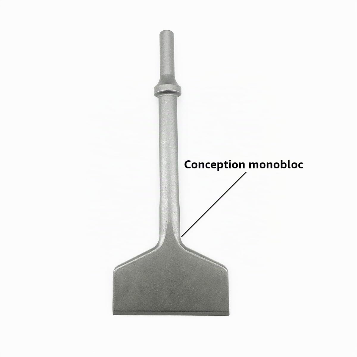 Burin pneumatique de 7,6 cm de large avec tige de 0,1 cm de large - Burin à air comprimé pour carrelage et calage fin - Grattoir à mur et sol - Fonctionne avec marteau pneumatique de 1,0 cm
