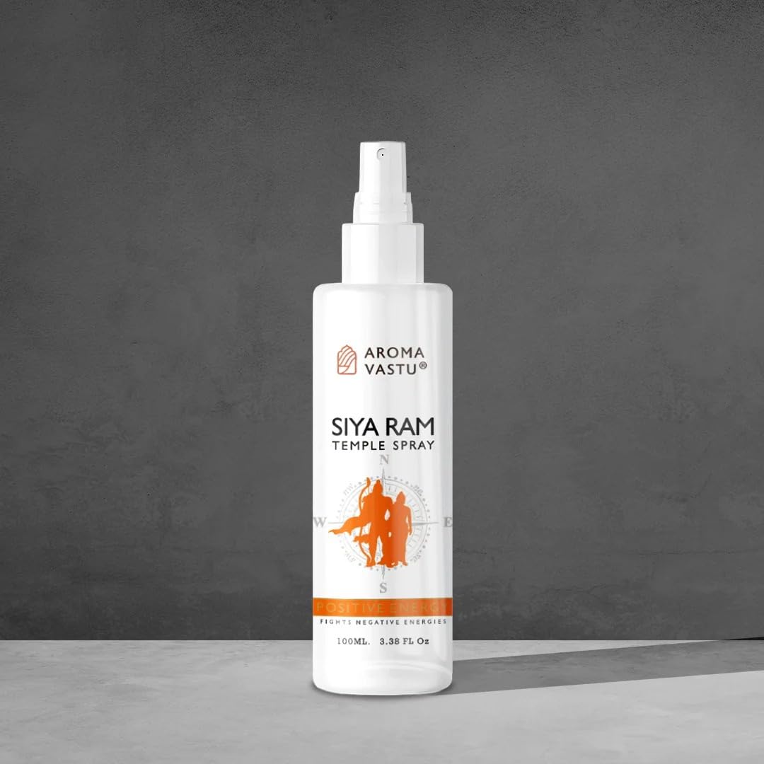 Aroma Vastu Siya Ram Temple Spray | long-lasting | essential oils based Room Fragrance | Pure & Natural-100ml