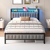 cadre de lit 140x190 avec tete de lit 【Cadre de lit avec lumières LED】: Le cadre de lit de 140 x 190 cm est équipé de bandes lumineuses LED. Avec cette barre lumineuse LED autocollante en option, vous pouvez mettre en valeur votre ambiance de chambre à coucher. Ajustez simplement la couleur et la luminosité pour répondre à vos différents besoins et profiter de votre vie colorée.