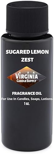 Aceite aromático tipo ralladura de limón azucarado (nuestra versión de la marca) (botella de 1 onza) para fabricación de velas, fabricación de