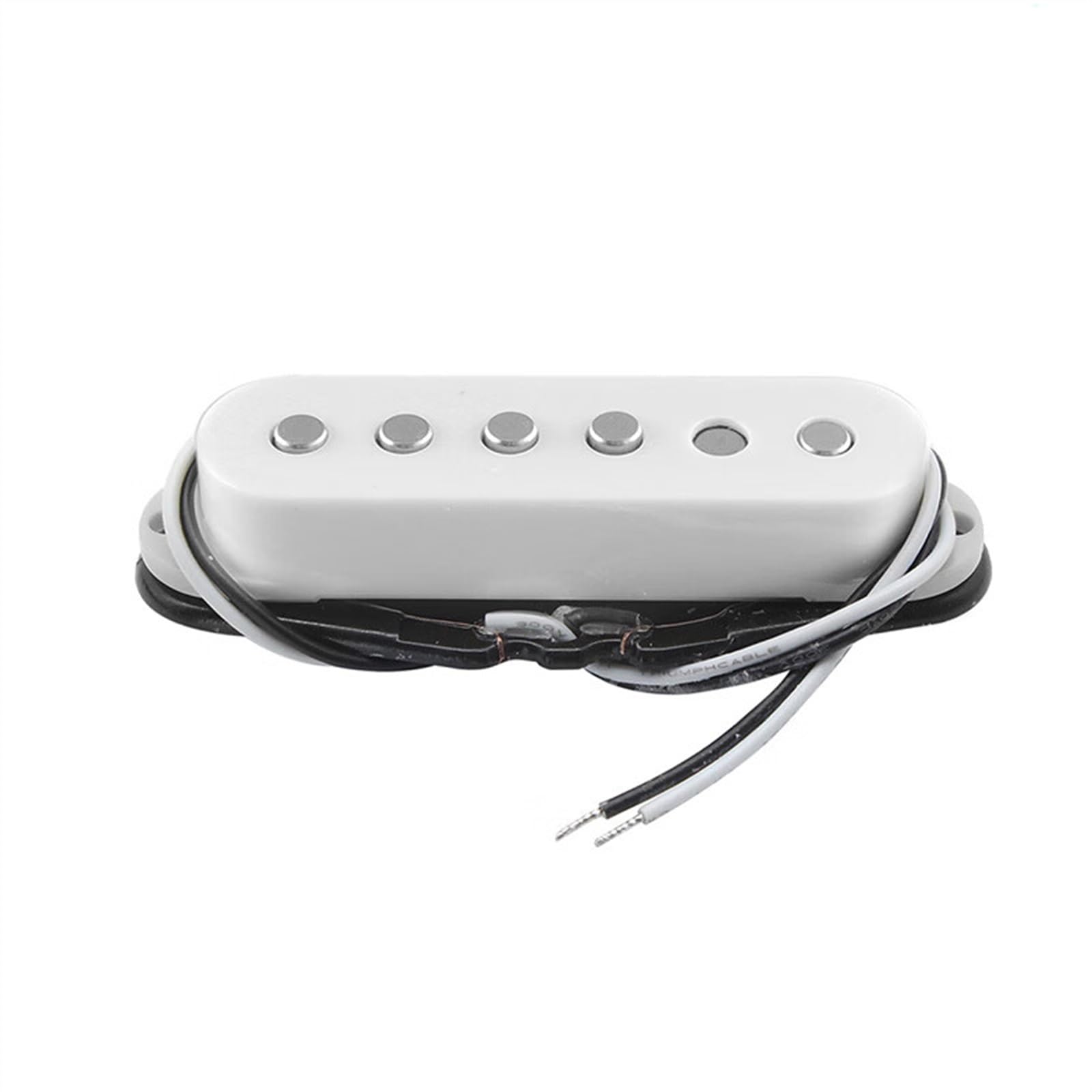 E-Gitarre Pickups Set Weißer E-Gitarren-Tonabnehmer Aus Kunststoff Kabelclip Alnico 5-Single-Coil-Instrumentenzubehör Hals Und Steg (Color : Qin Zhong)