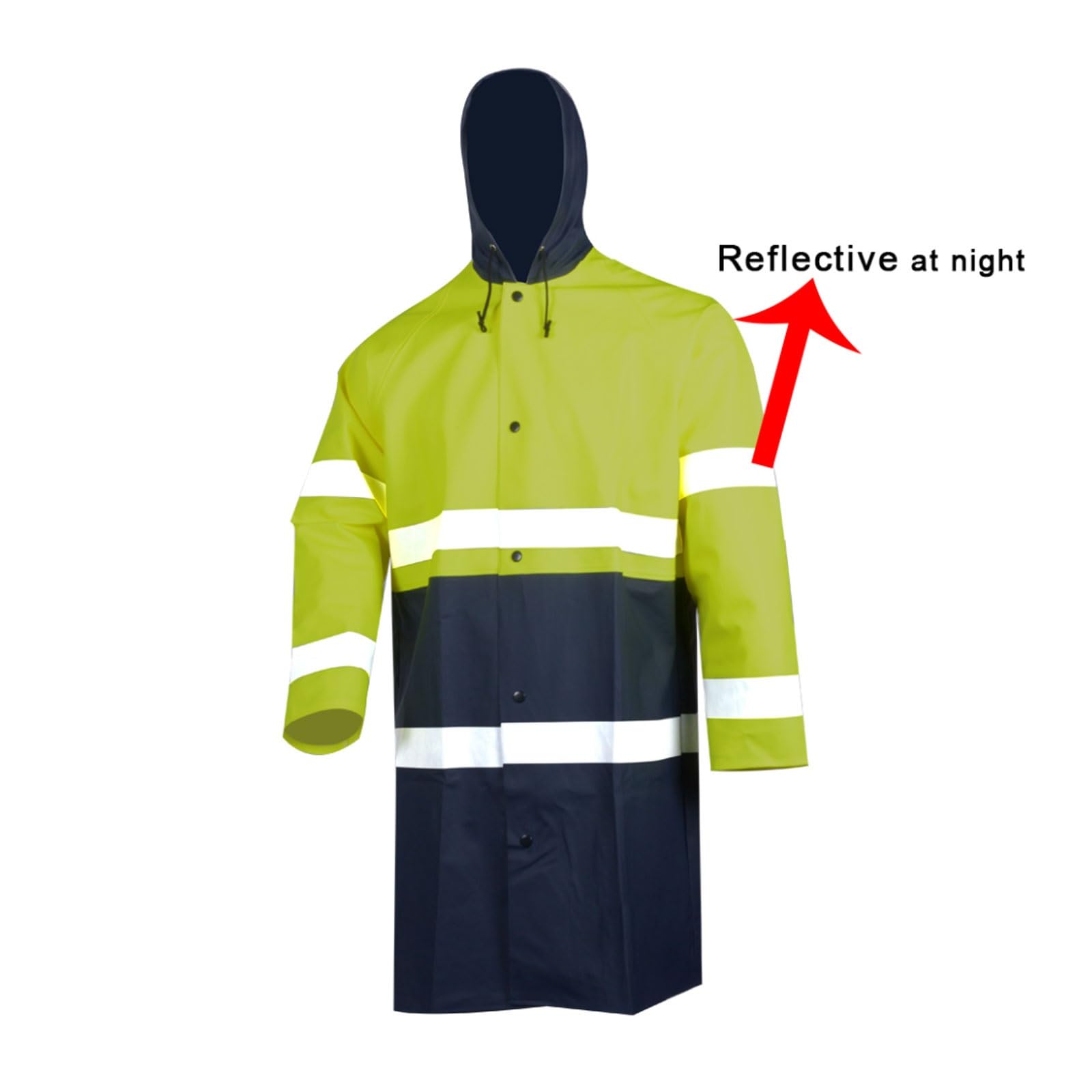 Impermeable de alta visibilidad for hombre, chaqueta reflectante de seguridad for ciclismo con correa, ropa de ciclismo impermeable. chaleco reflectante