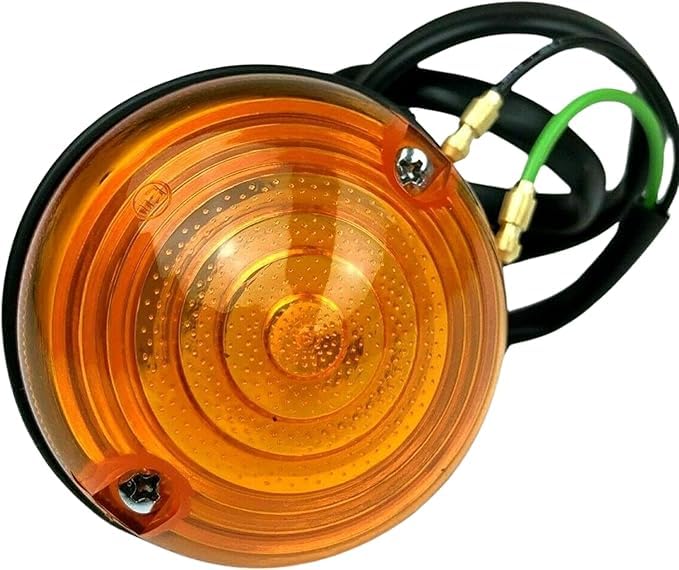 Indicator Light Lamp Compatible with Land Rover Series 2, 2A, 3 & Defender 90, 110, 130 (1958 –1995) Front Amber Lens Replacement – OEM RTC5013