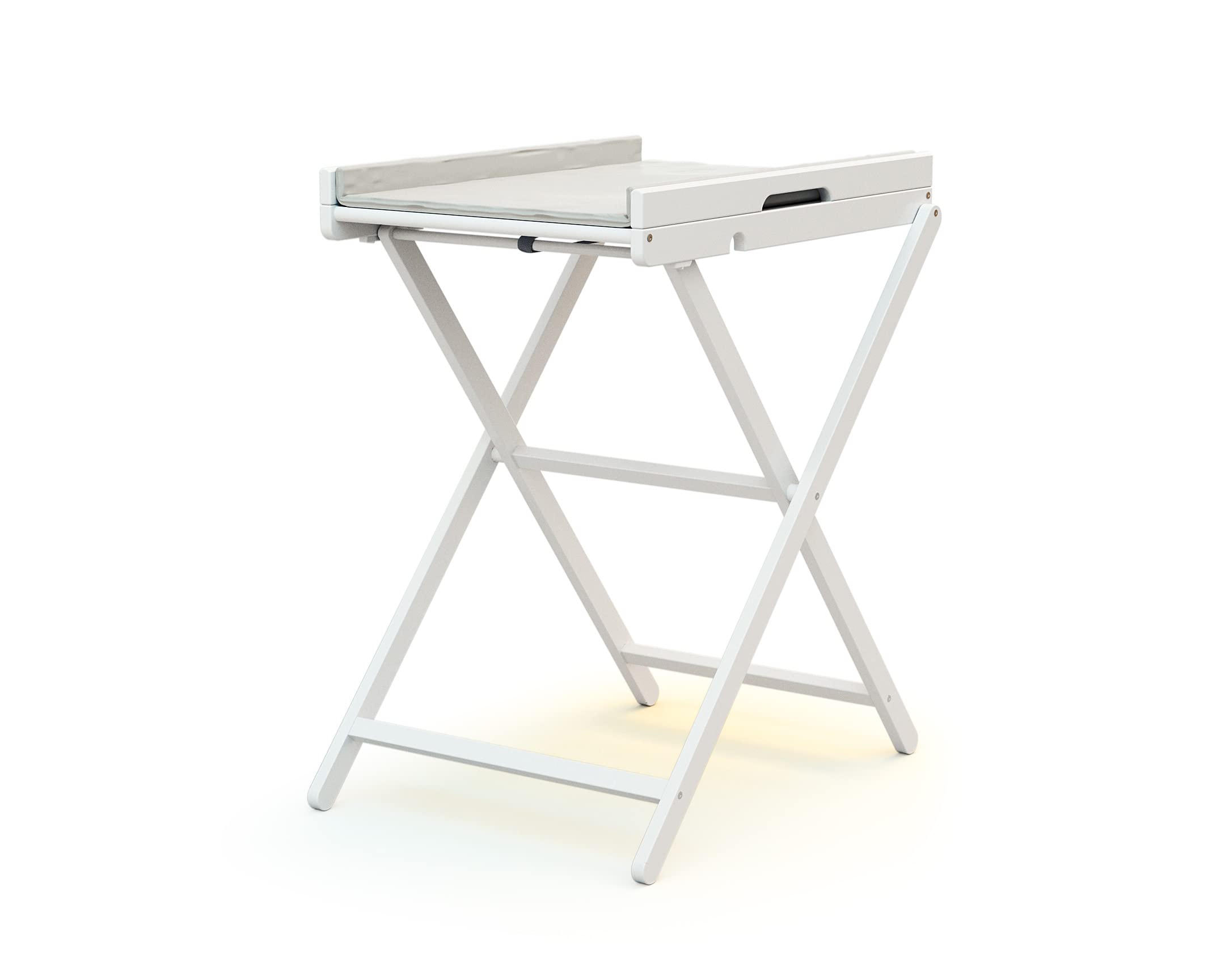 WEBABY - PALA składany stół do przewijania w kolorze białym | wymiary po rozłożeniu (dł. x szer. x wys.): 78 x 58 x 90,5 cm | wymiary po złożeniu (dł. x szer. x wys.): 58 x 11,5 x 111,5 cm | materac