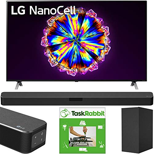 LG 75NANO90UNA 75-inch Nano 9 Series Class 4K Smart UHD NanoCell TV with AI ThinQ (2020) Bundle SN5Y 2.1 Channel Hi-Res Audio Sound Bar with DTS Virtual:X and Taskrabbit Installation Service