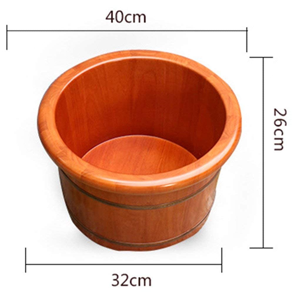 Secchio per pediluvio in legno naturale, bacino per pedicure in legno Vaschetta per pediluvio in rovere per la casa Barilotto per pediluvio in legno resistente alla corrosione Liscio e delicato