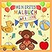 Mein erstes Malbuch ab 1 Jahr: Malbuch für Kinder 1 Jahr - 2 Jahre | 50 einzigartige Zeichnungen: Tiere, Fahrzeuge, Spielzeug, Obst und Gemüse ... | geschenk baby 1 jahr
