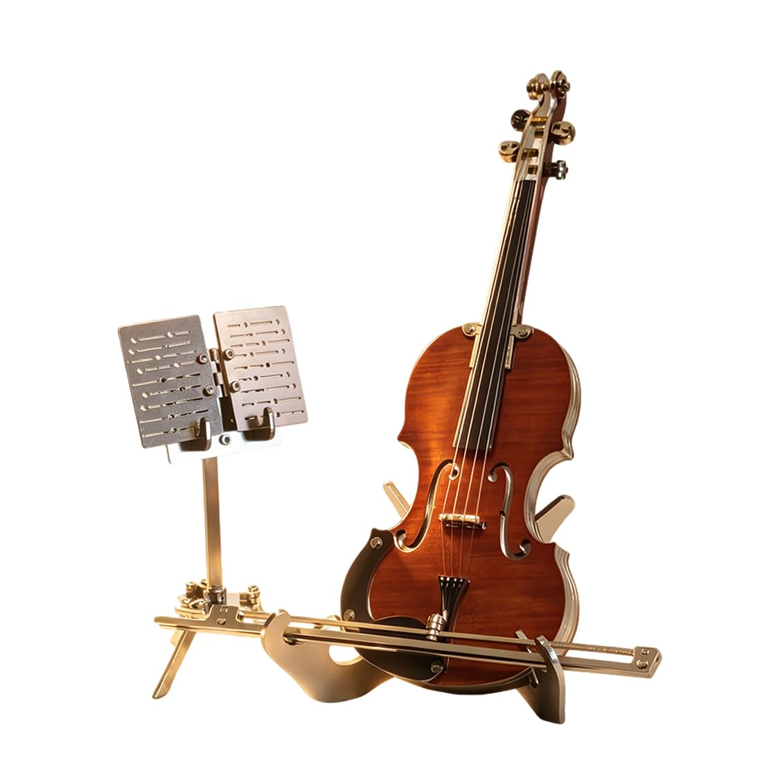 Zestaw metalowych skrzypiec 3D, "zrób to sam", puzzle na biurko Melody Decor Collectible Ornament (wersja standardowa/130 + szt.)