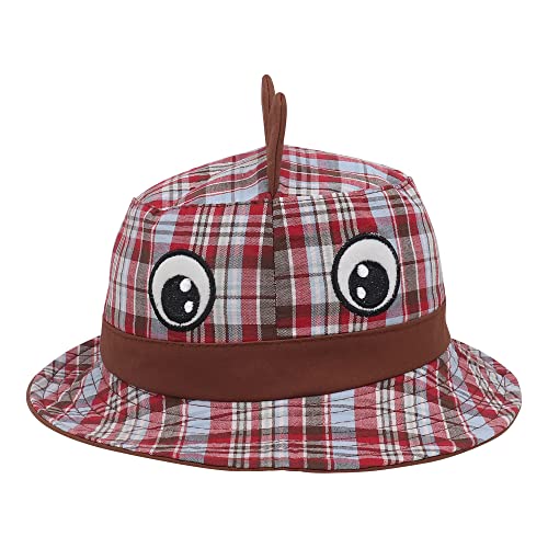 Image of TOTOMO Bucket Check Printed Summer Blue Cap for Kids, Baby Girls and Boys Sun Protection Hat for 4 to 5 Years Children