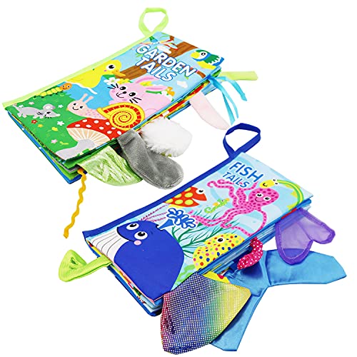 Libro Di Stoffa Con Sonaglio Per Neonati - 3 Pezzi Morbidi Con Specchio E Giocattoli Sensoriali - Foto 10