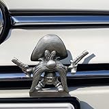 Weshaso Cowboy Skull Gunslingers Hood Ornament Sculpture for Cars, Vintage 3D Skull Hood Decorative Motorcycle License Plate Decor for Trucks Vehicle (Yosemittee-Sam)