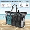 MLACXLT Sac de plage XXL familial, pour femme, avec fermeture éclair, imperméable, grand sac de courses, pliable, sac de plage pour les voyages, le shopping et la vie quotidienne, la plage, la piscine #1