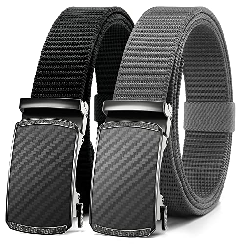 Ratchet Belts for men, Mens Belts Casual 2 Pack Golf Web Belt, Mens Nylon Belts for Jeans - Adjustable Trim to Fit (Mens Belts for Jeans) Ratchet Belts for men, Mens Belts Casual 2 Pack Golf Web Belt, Mens Nylon Belts for Jeans - Adjustable Trim to Fit (Mens Belts for Jeans)