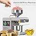 820W Electric Oil Press Machine, Full Stainless Steel Foldable Oil Extractor, Hot/Cold Press Oil Maker Machine with Intelligent Control & Display/Hopper/Filter for Peanut Soybean