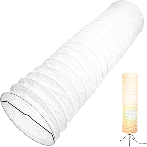 Miniatura 9 de STOBOK Reemplazo de pantalla de lámpara de pie de papel de arroz, pantalla de papel de pie de 36 pulgadas, pantalla larga de estilo japonés