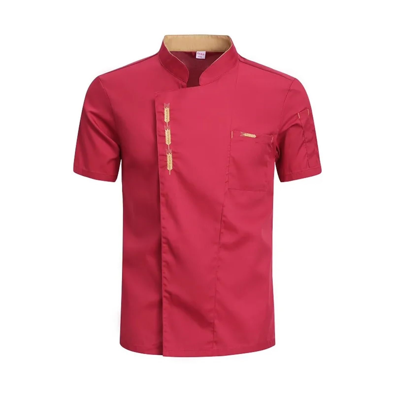 chaquetilla de cocina Camisa de chef, uniforme cocinero, ropa restaurante, catering, chaqueta, hombres, mujeres, unisex, panadería, camarero, verano manga corta, cafetería