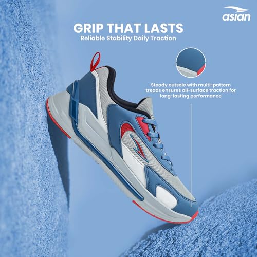 Image of ASIAN Powerkick-21 Men's Sporty Sneakers | Stylish Sports Shoes with Comfort for Boys | Lightweight Sole & Durable Grip, Perfect for Casual, Gym, Walking