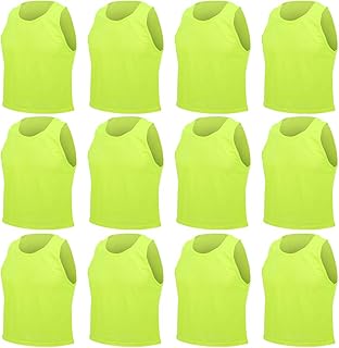 Colete de futebol infantil respirável e confortável, neutro/unissex, colete de futebol verde fluorescente, colete esportivo de futebol para ciclismo, esportes e futebol