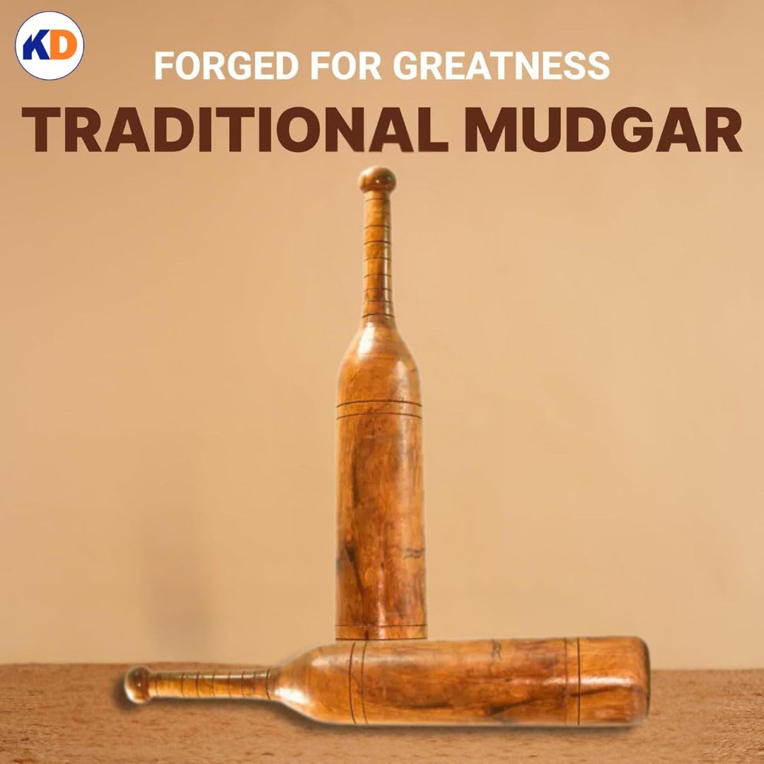 KD Willmax MUGDAR Fitness bar indiano club MUDGAR BHEEM MACE spalla attrezzature MEEL Karla KATAI MUGDAL Fitness durevole in legno (da 2 a 3 kg)