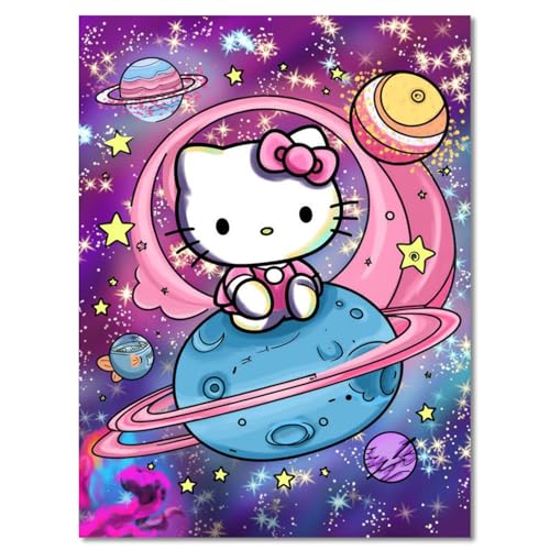 CYNART Cute Diamond Art Kits for Adults Beginners 5D Diamond Painting Kits Crafts for Teens DIY Gem Arts and Crafts for Girls Gift 12x16 Inch