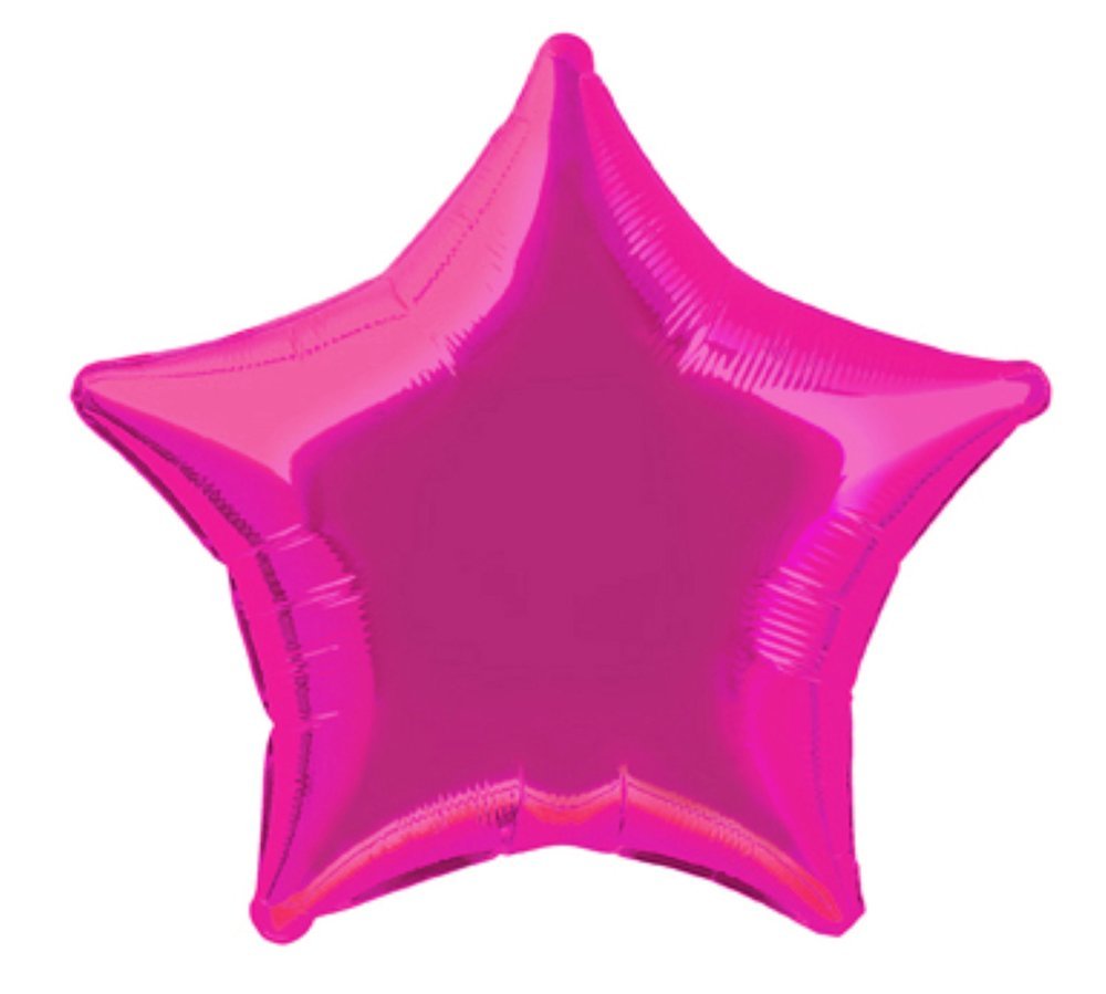 Unique Party 20'' Foil Hot Pink Star Balloon - 1 Piece - Star Balloon - Bachelorette Party - Women - Unisex-Adults