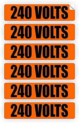240 Volts Voltage & Conduit Markers | Stickers | Decals | Labels Electrical 6x