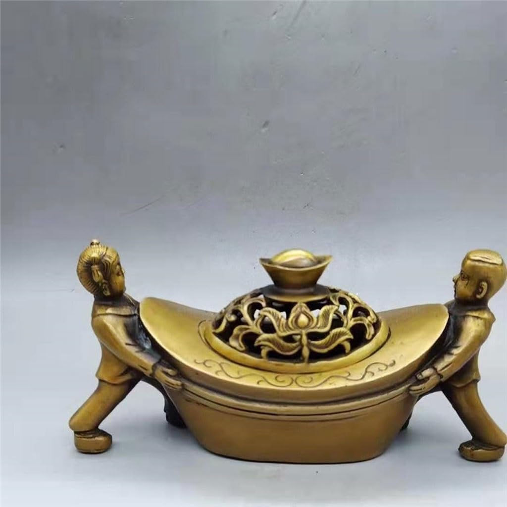 Portaincenso da scrivania in ottone bruciatore di incenso decorazione per la casa artigianato antico accessori meditazione bruciatore di incenso a riflusso