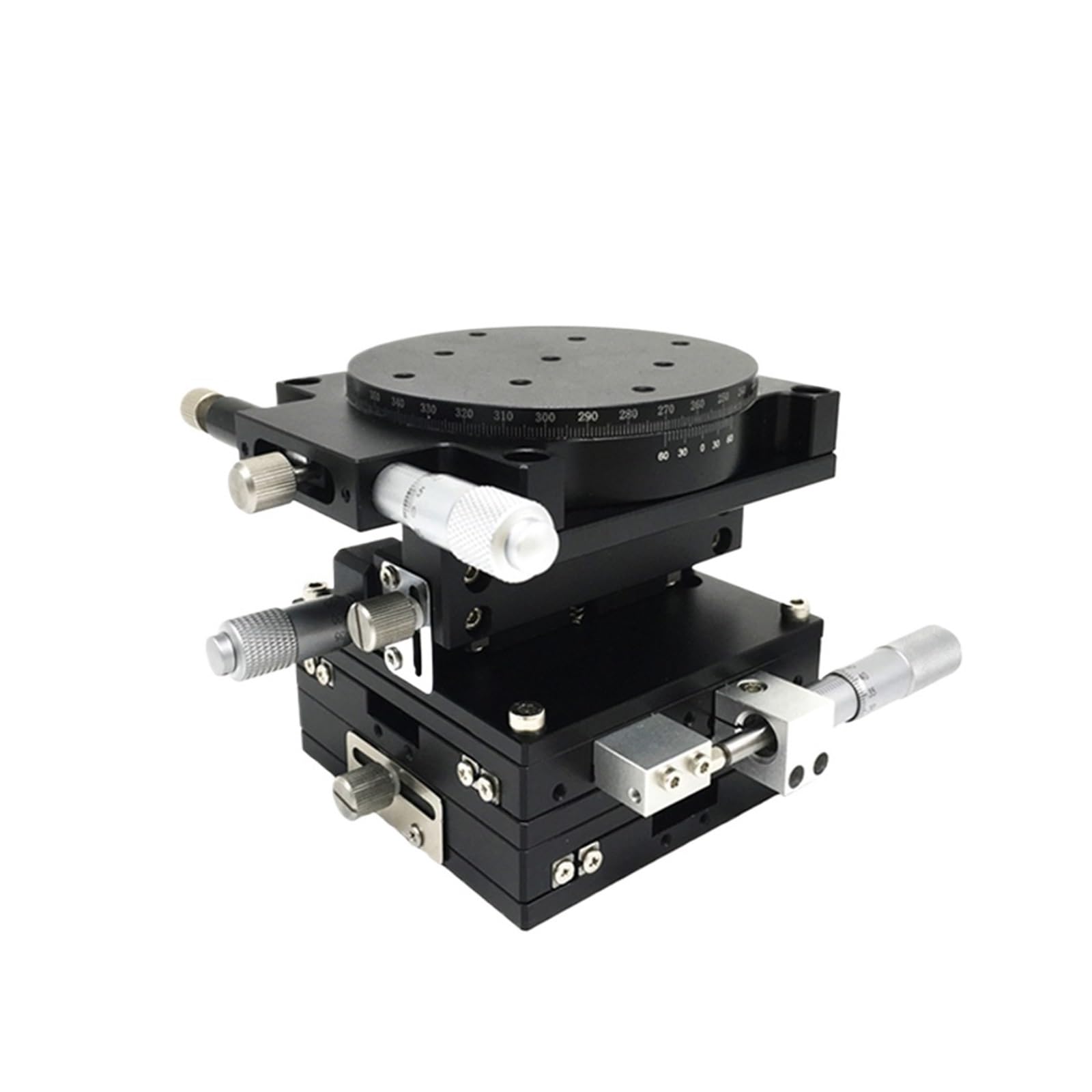 4 Tavolino micrometrico LT LTP da 40-125 mm con Doppio Binario di Regolazione a Spostamento Mi/Ni (LT90-LM)