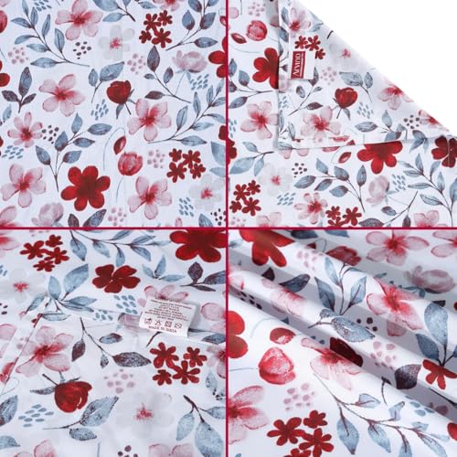 Image of Arvind Bedsheet Set - 100% Cotton Bedsheet for Double Bed (1 King Size Bedsheet with 2 Pillow Covers) Soft Breathable, 144 Thread Count - Slumber -Shade 7(21029-A) | Natural