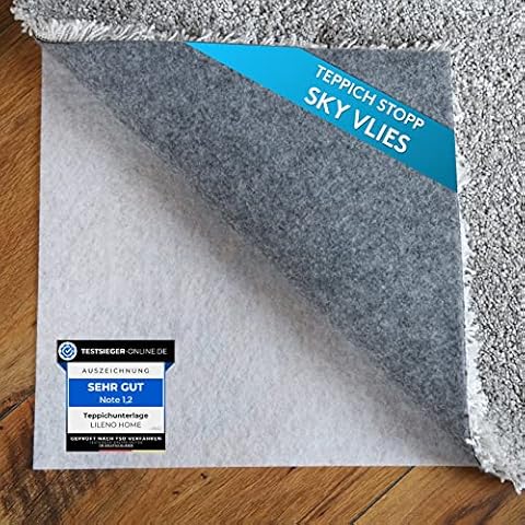 LILENO HOME Teppich-Unterlage rutschfest [80x150 cm] aus Vlies dünn - Anti-Rutsch-Matte zuschneidbar - Antirutschmatte Teppich Stopper - Universal Teppichunterlage - Rutschmatte Teppichstopper Cover